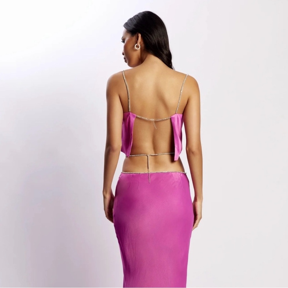 Meshki crop top and maxi skirt